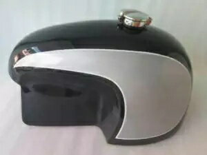 BMW R69S ホスケ ハインリッヒ ブラック シルバー デュアル ペイント ガソリン燃料ガス タンク + キャップ BMW R69S Hoske Heinrich Black Silver Dual Painted Petrol Fuel Gas Tank +Cap