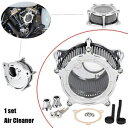 クローム エア クリーナー インテーク フィルター キット ハーレー ツーリング グライド FLHR FLHX 2017-up用 Chrome Air Cleaner Intake Filter Kit For Harley Touring Glides FLHR FLHX 2017-up(2)