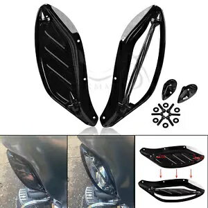 ブラック調整可能なフェアリングサイドウィンドエアディフレクターハーレーツーリング 1996-2013 US Black Adjustable Fairing Side Wind Air Deflector For Harley Touring 1996-2013 US