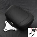 シーシーバー バックレスト パッド クローム ブラケット付き ハーレー ツーリング FLHR FLHX 09-18 に適合 Sissy Bar Backrest Pad w/ Chrome Bracket Fit For Harley Touring FLHR FLHX 09-18
