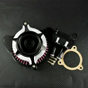 コントラストカットエアクリーナーインテークエアフィルターフィットツーリング 2008-16 ソフテイルダイナ Contrast Cut Air Cleaner Intake Air Filter Fit For Touring 2008-16 Softail Dyna(2)