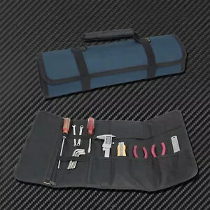 ポータブルレンチ折りたたみ収納修理バッグ生地吊りロールツールボックスブルー Portable Wrench Folding Storage Repair Bag Fabric Hanging Roll Tool Box Blue