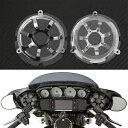 クロームコントラストフロントスピーカーグリルマスクカバーハーレーツーリングCVO 14-19用 Chrome Contrast Front Speaker Grill Masks Cover Fit For Harley Touring CVO 14-19