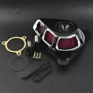 ターナブルエアクリーナーレッドエアフィルターハーレーツーリング17-19ソフテイルクロームに適合 Turnable Air Cleaner Red Air Filter Fit For Harley Touring 17-19 Softail Chrome