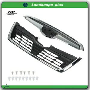 グリルバンパーアセンブリ 2019-2021 スバルフォレスターアッパーブラッククロームメッシュ Grille Bumper Assembly For 2019-2021 Subaru Forester Upper Black Chrome Mesh