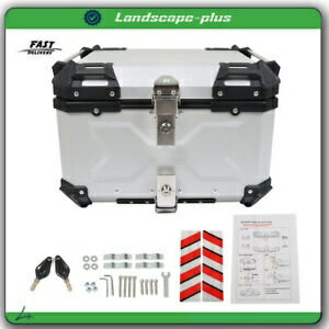 55L シルバーオートバイ荷物防水テールボックススクータートランク収納トップケース 55L Silver Motorcycle Luggage Waterproof Tail Box Scooter Trunk Storage Top Case