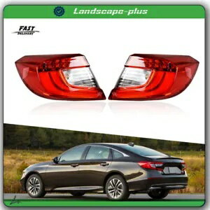 アウターテールライトリアブレーキランプレッド左側+右側ホンダアコード2018-2021 Outer Tail Lights Rear Brake Lamp Red Left+Right Side For Honda Accord 2018-2021
