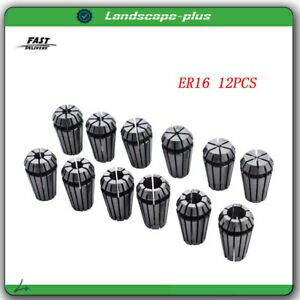 ER16 1/32 "-3/8" スプリングコレットセット CNC フライス旋盤ツール 12 個 ER16 1/32"-3/8" Spring Collet Set For CNC Milling Lathe Tool 12Pcs