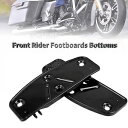ハーレーツアーグライドソフテイルFXST用ブラックドライバーフロアボードフットボードボトム Black Driver Floorboard Footboards Bottoms For Harley Tour Glide Softail FXST