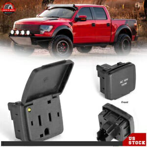 エクスペディション/エクスプローラー用 ブラック センターコンソール 電源コンセント ソケットプラグ 110V 150W For Expedition/Explorer Black Center Console Power Outlet Socket Plug 110V 150W 