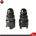 2 個 6AN オス - 5/16 インチクイックディスコネクト EFI 燃料レールラインフィッティングアダプター 2PCS 6AN Male to 5/16" Quick-Disconnect EFI Fuel Rail Line Fitting Adapter
