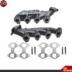 2005-10 フォード F150 5.4L トラック左 + 右排気マニホールドヘッダーガスケット付き For 2005-10 Ford F150 5.4L Truck Left+Right Exhaust Manifold Headers w/ Gasket