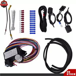 ܥ졼եɥȥ꡼ȥå 14 ҥ塼˥С 12 ϩ磻䡼ϡͥå For Chevy Ford Street Rods 14 Fuse Universal 12 Circuit Wire Wiring Harness Kit