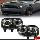 ヘッドライトヘッドランプのペア 2016 2017 2018 ダッジチャレンジャー左側 & 右側 Pair of Headlights Headlamps For 2016 2017 2018 Dodge Challenger Left&Right Side(2)