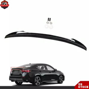 日産セントラ 2020 2021 リアトランクリップスポイラーウインググロスブラックプラスチック For Nissan Sentra 2020 2021 Rear Trunk Lip Spoiler Wing Gloss Black Plastic