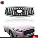 クロームブラックグリル カメラオプションなし 19-23 インフィニティ QX50 フロントアッパーグリル用 Chrome Black Grill W/O Camera Option For 19-23 Infiniti QX50 Front Upper Grille