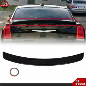 リアトランクリップスポイラーウィング未塗装マットブラック 2011-2019 クライスラー 300 Rear Trunk Lip Spoiler Wing Unpainted Matte Black For 2011-2019 Chrysler 300