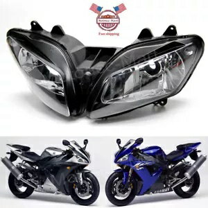 YZF R1 クリアヘッドライトフロントヘッドランプハウジングアセンブリヤマハ YZF-R1 02-2003 YZF R1 Clear Headlight Front HeadLamp Housing Assembly for Yamaha YZF-R1 02-2003