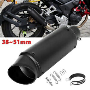 38-51 ミリメートルステンレス鋼の排気マフラーパイプバイクオートバイ素晴らしいユニバーサル 38-51mm Stainless Steel Exhaust Muffler Pipe Bike Motorcycle Superb Universal