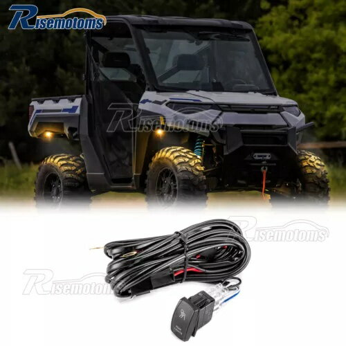UTV ATV ロックライト配線ハーネスキット Can-am マーベリック X3 ディフェンダーコマンダー用 UTV ATV Rock Light Wiring Harness Kit For Can-am Maverick X3 Defender Commander