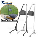 ブラッククローム 23インチ 助手席バックレスト シーシーバー ハーレー XL スポーツスター 883 1200用 Black Chrome 23" Passenger Backrest Sissy Bar For Harley XL Sportster 883 1200