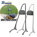 ブラッククローム 23インチ 助手席バックレスト シーシーバー ハーレー XL スポーツスター 883 1200用 Black Chrome 23" Passenger Backrest Sissy Bar For Harley XL Sportster 883 1200