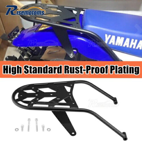 1986-07 ヤマハ XT225 カモシカ黒リア荷物バッグラックキャリアカーゴホルダー For 1986-07 Yamaha XT225 Serow Black Rear Luggage Bag Rack Carrier Cargo Holder
