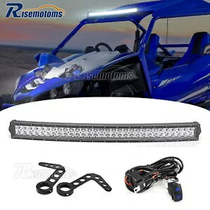アッパールーフ 32 インチ湾曲 LED ライトバーブラケットワイヤーキットヤマハ YXZ1000R 2016+ Upper Roof 32