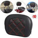 ハーレーロードキングストリートロードグライドスペシャル用ブラックシーシーバーバックレストパッドレッド Black Sissy Bar Backrest Pad Red For Harley Road King Street Road Glide Special