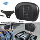 シーシーバー バックレスト パッド ブラック ブラケット付き ハーレー ツーリング ロードキング グライドに適合 Sissy Bar Backrest Pad w/ Black Bracket Fit For Harley Touring Road King Glide