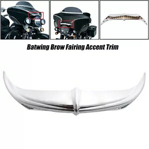  Хåȥ ֥ ե  ȥ ϡ졼 쥯ȥ饰饤 FLHTC 1996-2013 Chrome Batwing Brow Fairing Accent Trim For Harley Electra Glide FLHTC 1996-2013