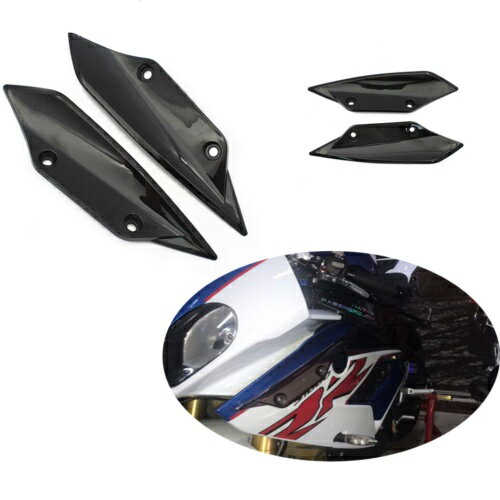 ブラックフロントスポイラーウイングレットフェアリング BMW S1000RR 2009-2014 S 1000RR 10 11 12 Black Front Spoiler Winglets Fairing For BMW S1000RR 2009-2014 S 1000RR 10 11 12