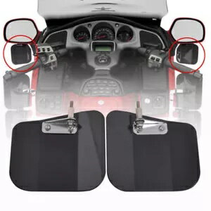 ブラック左右エアウィングディフレクターフロントガラスミラーマウントキットホンダ GL1800 Black Left Right Air Wing Deflector Windshield Mirror Mount Kit For Honda GL1800