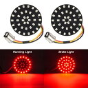2 インチ ブラックアウト レッド 1157 ブレット LED ターンシグナル ランニング ライト インサート ハーレー用 2" Black Out Red 1157 Bullet LED Turn Signal Running Lights Inserts For Harley