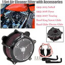 米国在庫ブラック RSD エアクリーナーインテークフィルターキットハーレーダイナソフテイルツーリング用 US Stock Black RSD Air Cleaner Intake Filter Kit For Harley Dyna Softail Touring