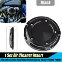 ブラック CNC 5 ボルト エア クリーナー インサート ハーレー ツイン カム ソフテイル ダイナ 99-15 米国用 Black CNC Five-Bolt Air Cleaner Insert For Harley Twin Cam Softail Dyna 99-15 US(2)