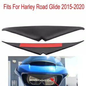 2015-2020 ヘッドライト眉毛まぶたトリムステッカーハーレーロードグライドオートバイ用 2015-2020 Hea..