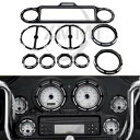 ブラックバーストゲージベゼルスピードメータースピーカートリムハーレーツーリング96-13用 Black Burst Gauge Bezel Speedometer Speaker Trim Fit For Harley Touring 96-13(2)