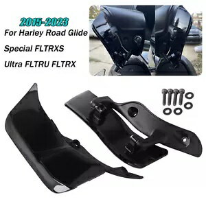オートバイウィンドサイドウイングフロントガラスエアディフレクターハーレーロードグライド 15-up Motorcycle Wind Side Wing Windshield Air Deflector For Harley Road Glide 15-up