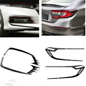 フロントフォグライト眉毛カバー + リアテールライトカバー 2018-2020 ホンダアコード用 Front Fog Lig..