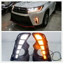 LED 昼間走行フォグランプ ウインカー付き トヨタ ハイランダー 2018-20 新しい LED Daytime Driving Fog Lights w/ Turn Signals For Toyota Highlander 2018-20 New