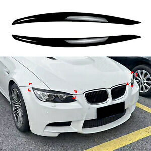 BMW 3 シリーズ BMW E90 E92 E93 M3 車のフロントヘッドライト眉毛ランプトリムブラック For BMW 3 Ser..