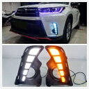 フロント LED デイタイムランニングフォグライトサイドランプ トヨタ ハイランダー 2018-2020 2x Front LED Daytime Running Fog Light Side Lamp For Toyota Highlander 2018-2020 2x