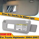 04-2007 2006 トヨタ ハイランダー 運転席側サンバイザー サンシェード 74320-48260-A0 For 04-2007 2006 Toyota Highlander Driver Side Sun Visor Sunshade 74320-48260-A0