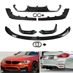 2015-2019 2016 BMW F80 M3 F82 F83 M4 リアバンパーディフューザー + フロントスポイラー 6X For 2015-2019 2016 BMW F80 M3 F82 F83 M4 Rear Bumper Diffuser + Front Spoiler 6X