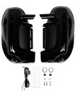 下部通気フェアリングスピーカーグローブキット ハーレーツーリングロードグライド 83-13 ブラック用 Lower Vented Fairing Speaker Glove Kit For Harley Touring Road Glide 83-13 Black