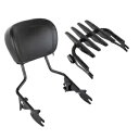 ブラックシーシーバーバックレストステルス荷物ラックハーレーツーリングロードグライド09-23 Black Sissy Bar Backrest Stealth Luggage Rack For Harley Touring Road Glide09-23