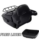 ブラック キング パック トランク バックレスト ラック ハーレー ツアー パック ツーリング ロードキング 14 アップ用 Black King Pack Trunk Backrest Rack For Harley Tour Pak Touring Road King 14-Up