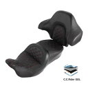 運転席助手席ジェルシート キングバックレストパッド付き ハーレーツーリング 2014-2023 に適合 Driver Passenger Gel Seat W/ King Backrest Pad Fit For Harley Touring 2014-2023