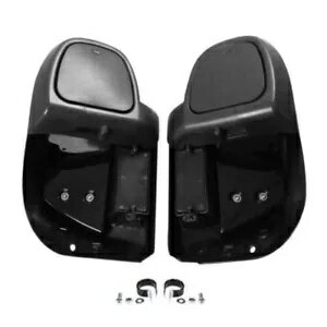 ブラック下部通気フェアリング 6.5 インチスピーカーボックスポッドハーレーツーリング 14-23 に適合 Black Lower Vented Fairing 6.5